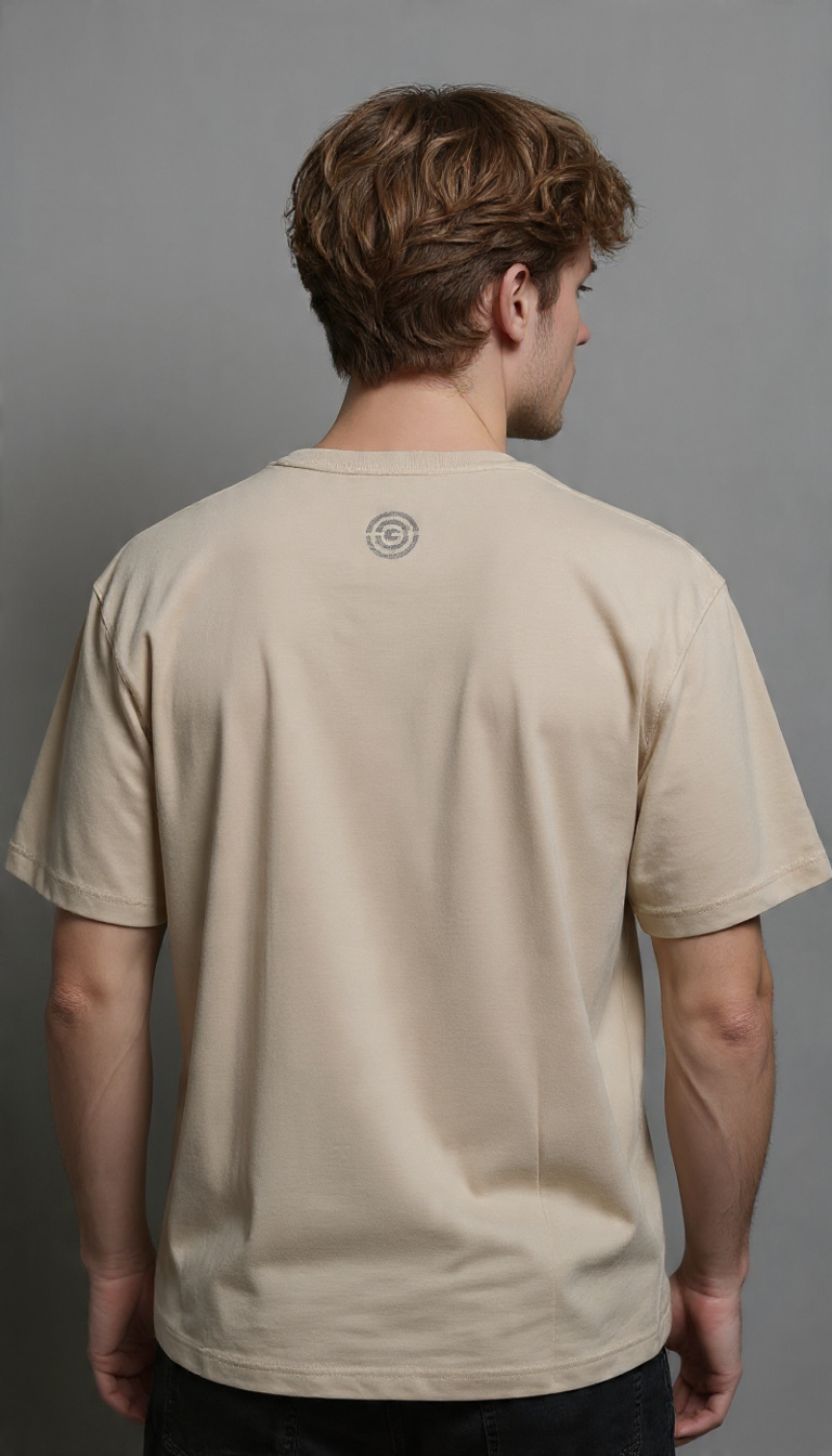 Beige Classic Men's Oversized T-shirt