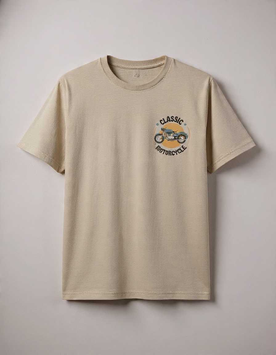 Beige solid Oversized T-shirt